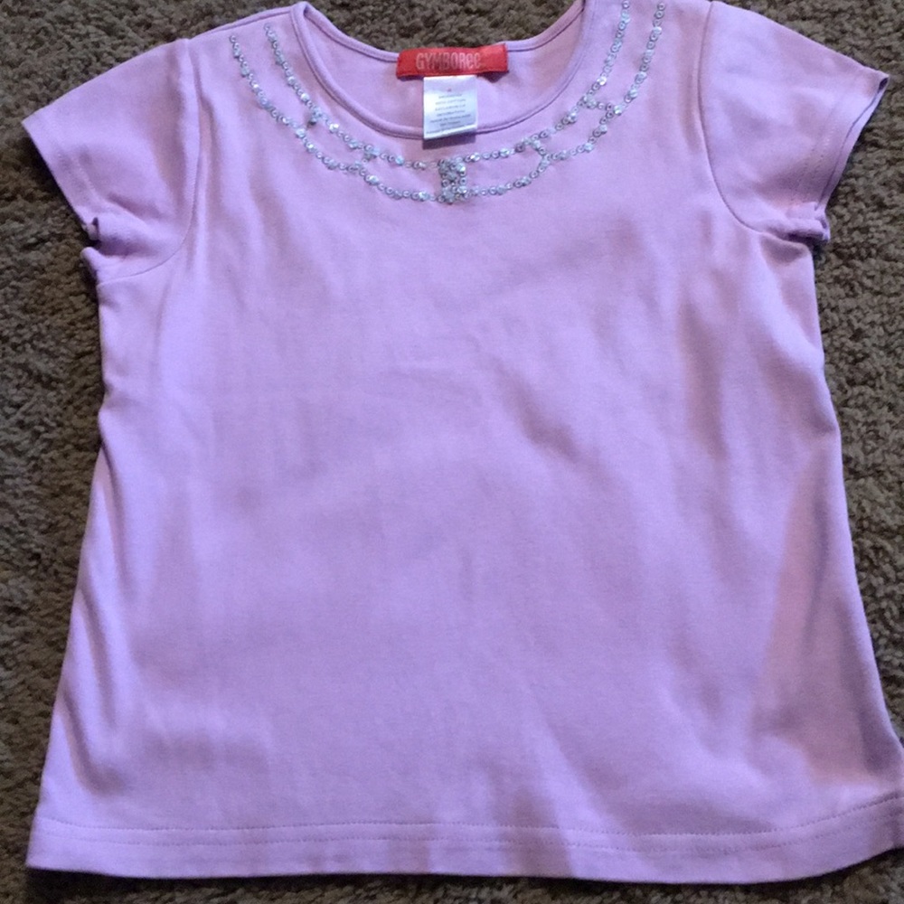 Vintage Gymboree Romantic Garden sequin accent top Size 4